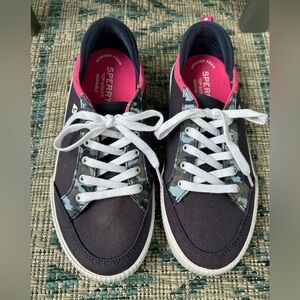 Sperry Girl’s Navy and Pink Sneakers